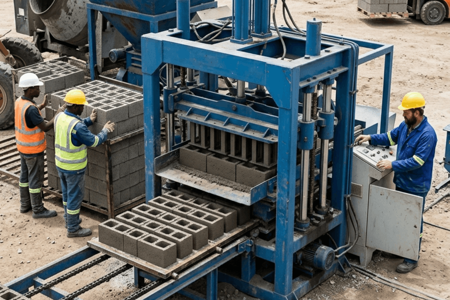fournisseurs de machines à blocs de ciment pour la production de béton 