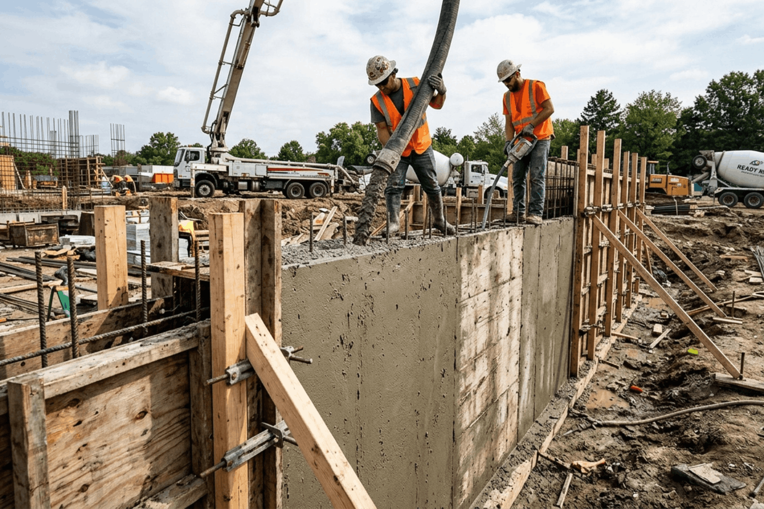 Murs coulés ou murs en parpaings 