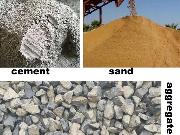 materiales para bloques de hormigón