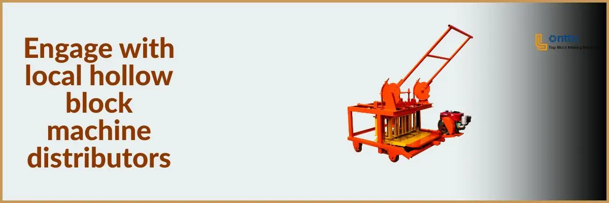 S'engager auprès des distributeurs locaux de machines à blocs creux