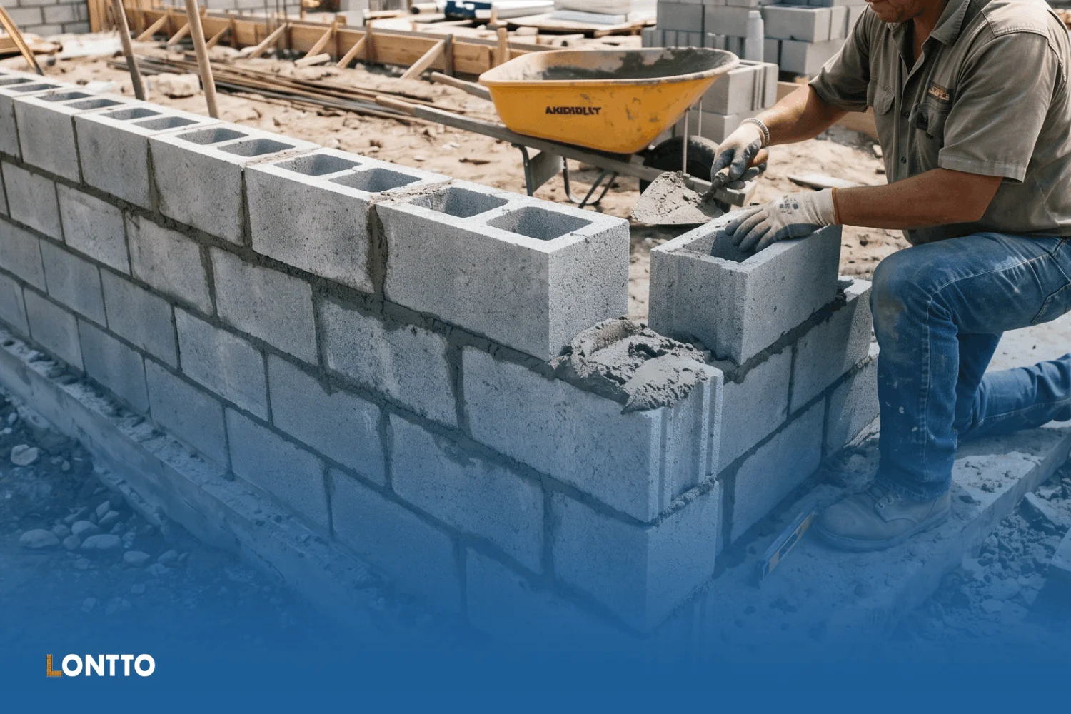 how thick should a hollow block wall be
